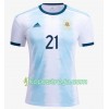 Billiga Fotbollströjor Argentina Paulo Dybala 21 Hemma tröja Copa América 2019 Kortärmad